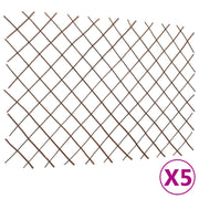 Rešetkaste ograde od vrbe 5 kom 180 x 120 cm