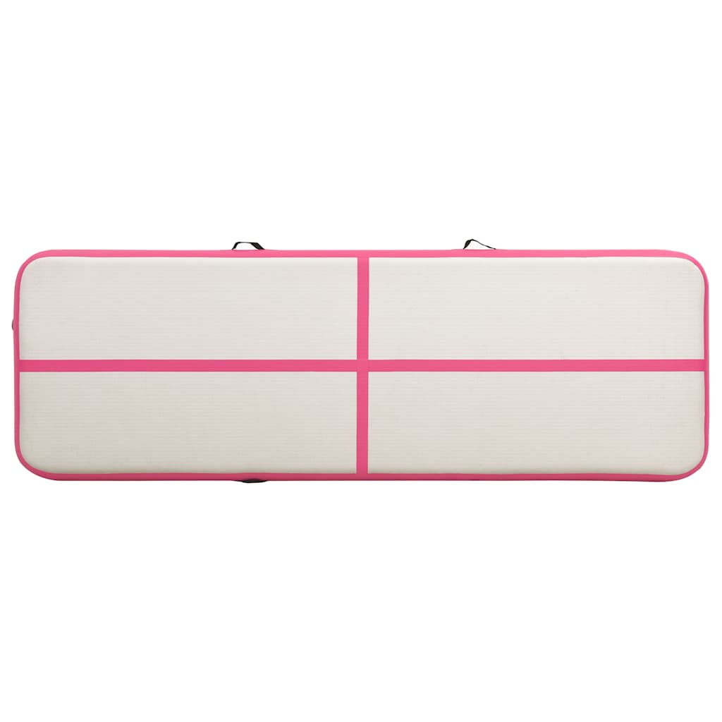 Strunjača na napuhavanje s crpkom 300 x 100 x 20 cm PVC roza
