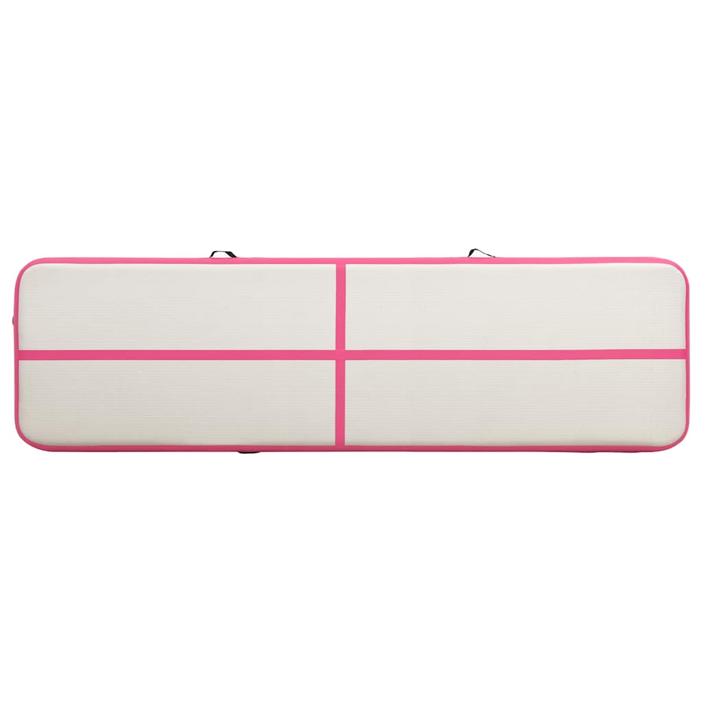 Strunjača na napuhavanje s crpkom 600 x 100 x 20 cm PVC roza