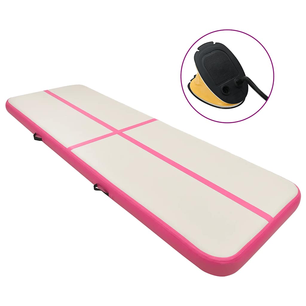Strunjača na napuhavanje s crpkom 700 x 100 x 20 cm PVC roza