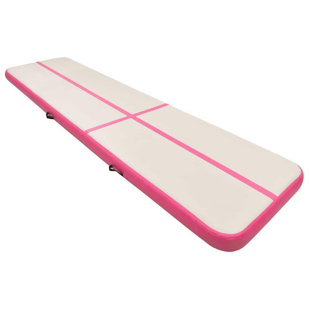 Strunjača na napuhavanje s crpkom 700 x 100 x 20 cm PVC roza
