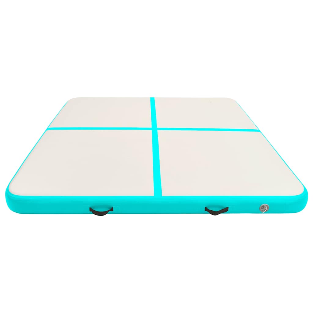 Strunjača na napuhavanje s crpkom 200 x 200 x 15 cm PVC zelena