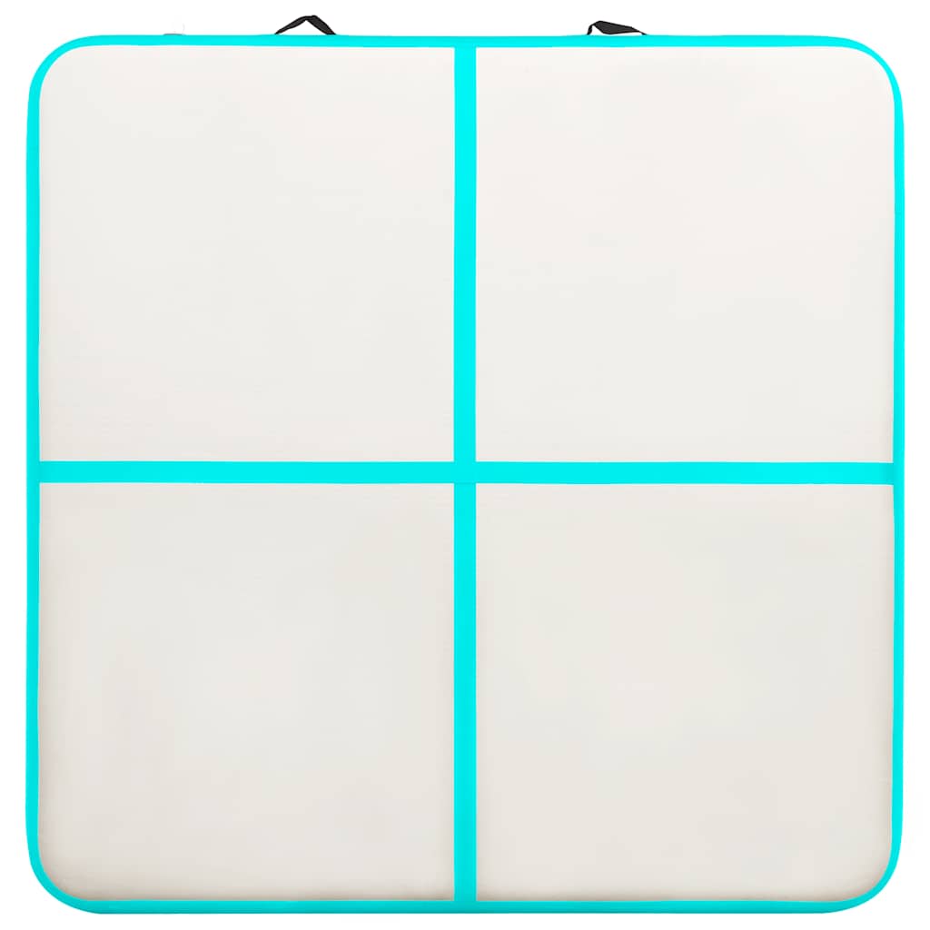 Strunjača na napuhavanje s crpkom 200 x 200 x 15 cm PVC zelena