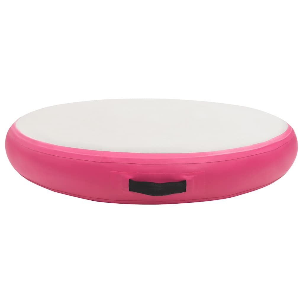 Gimnastička prostirka na napuhavanje 100x100x15 cm PVC roza