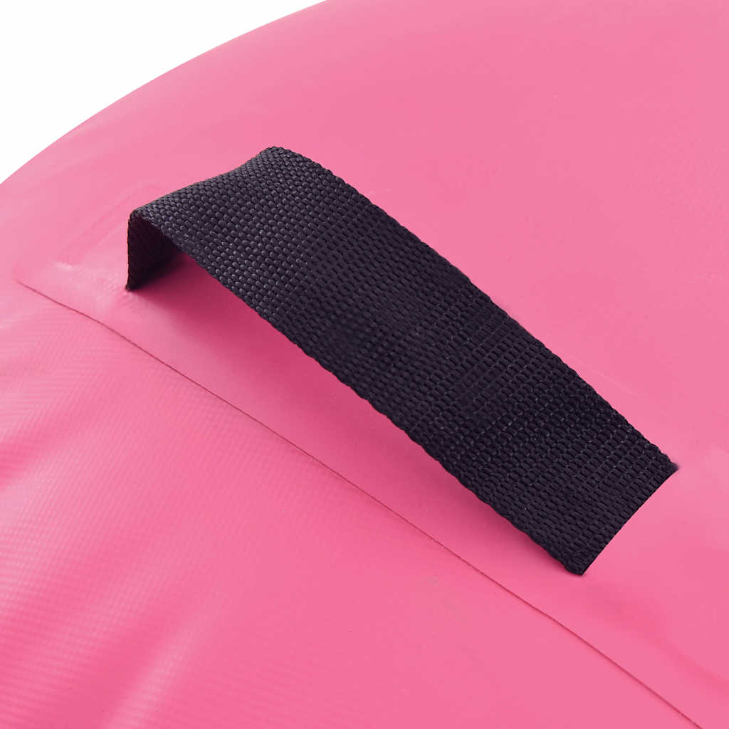 Gimnastički valjak na napuhavanje s crpkom 100x60 cm PVC rozi