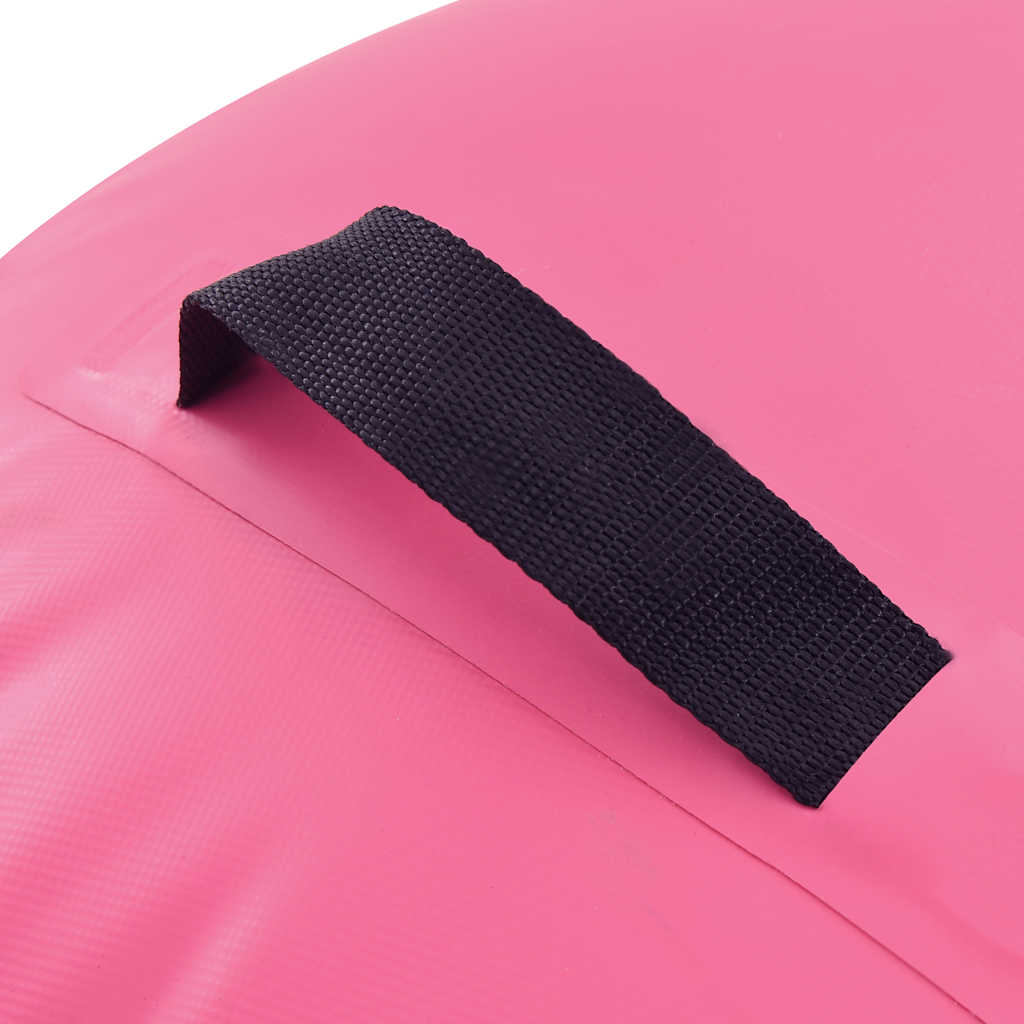 Gimnastički valjak na napuhavanje s crpkom 120x75 cm PVC rozi