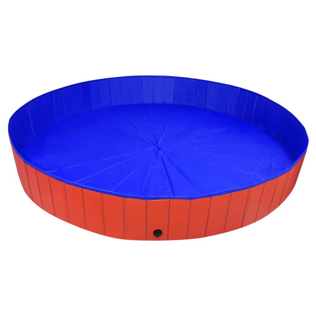 Sklopivi bazen za pse crveni 300 x 40 cm PVC