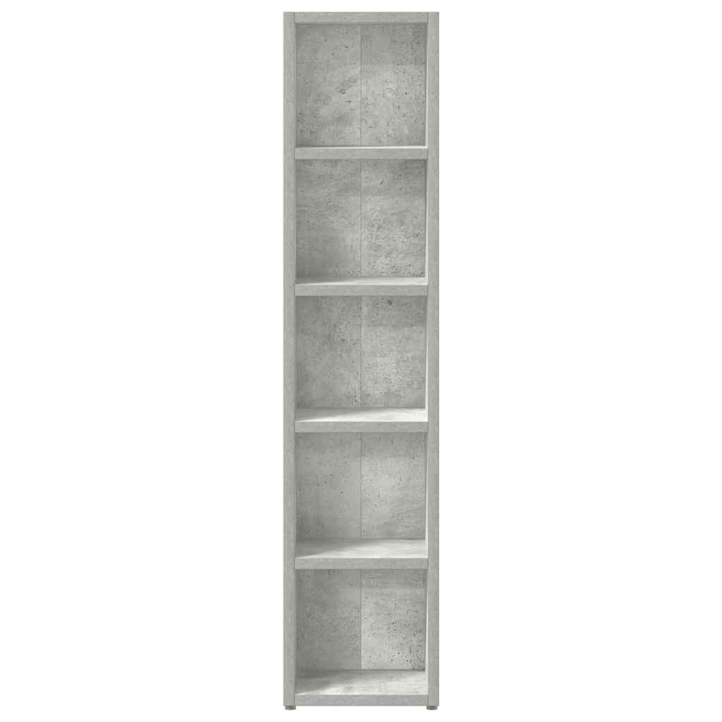 Ormarići za CD-ove 2 kom siva boja betona 21x16x93,5 cm iverica
