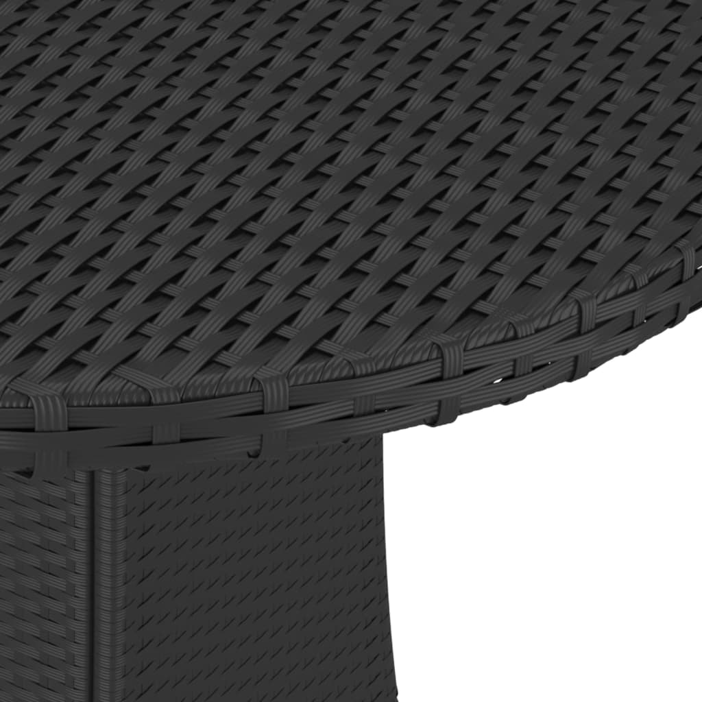 Vrtni stol crni 70 x 70 x 73 cm od poliratana