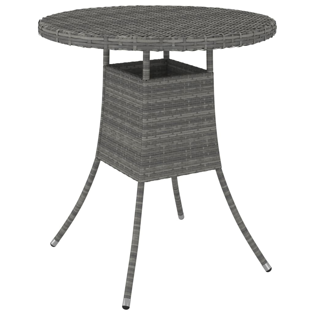 Vrtni stol sivi 70 x 70 x 73 cm od poliratana