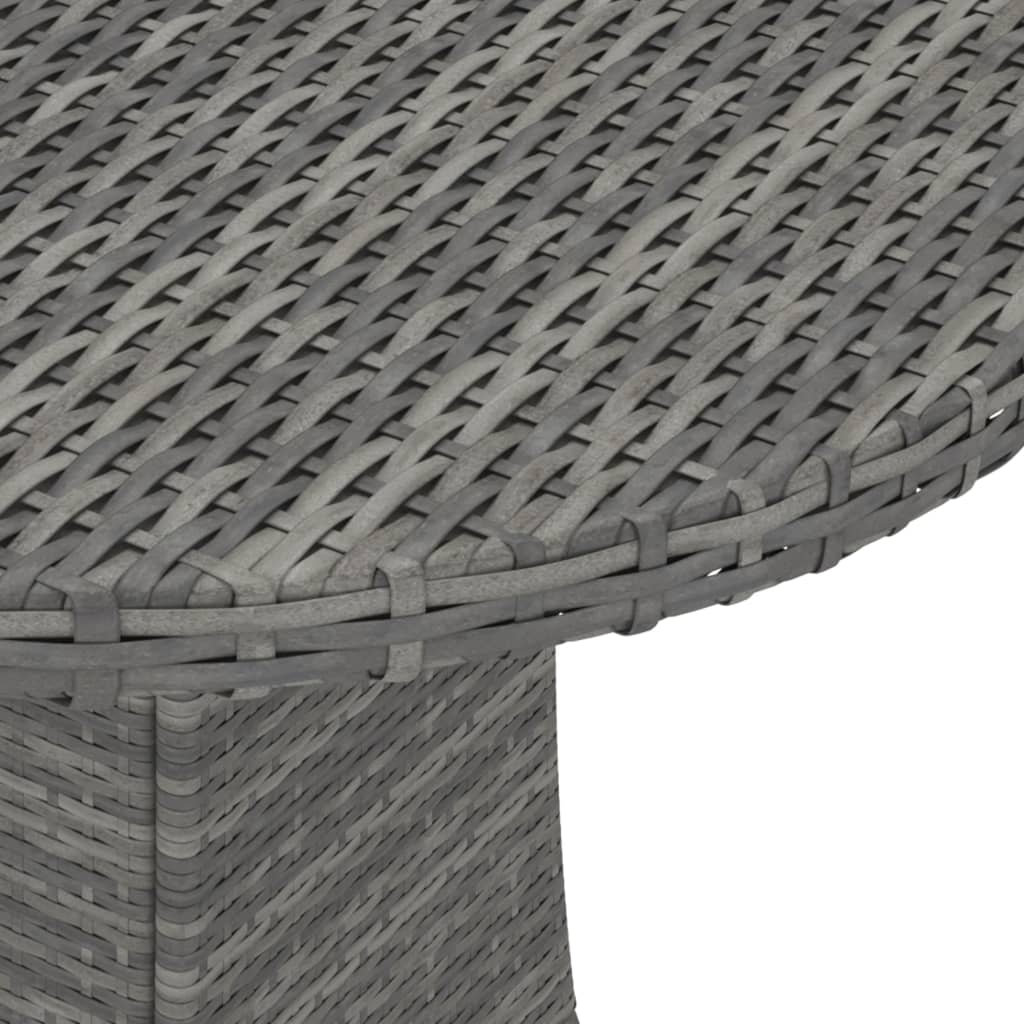 Vrtni stol sivi 70 x 70 x 73 cm od poliratana