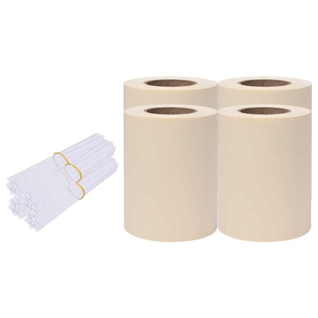 Vrtni zasloni za privatnost 4 kom PVC 35 x 0,19 m krem