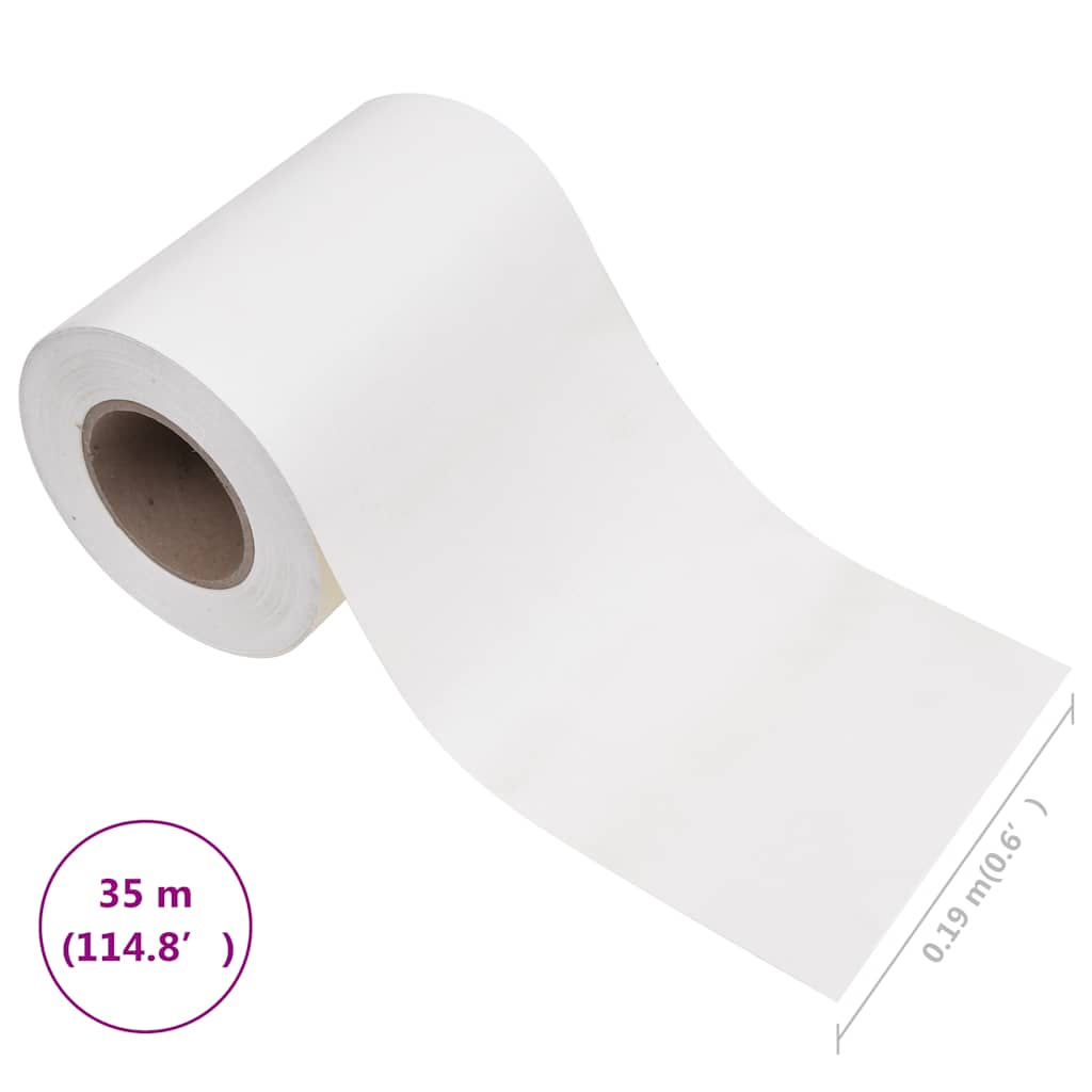 Vrtni zaslon za privatnost PVC 35 x 0,19 m bijeli