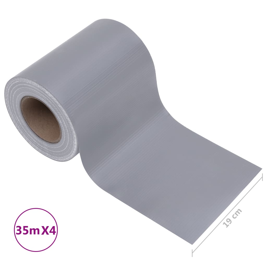 Vrtni zasloni za privatnost 4 kom PVC 35x0,19 m mat svjetlosivi