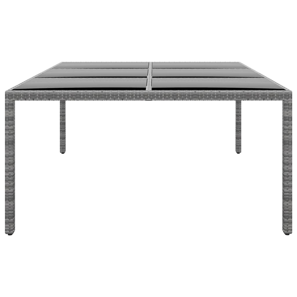 Vrtni stol 200x150x75 cm od kaljenog stakla i poliratana sivi