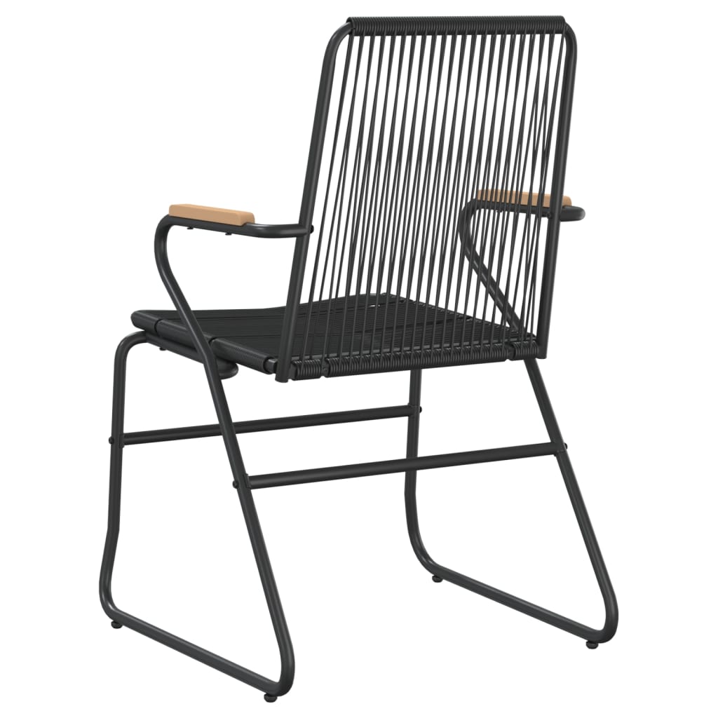 Vrtne stolice 2 kom crne 58 x 59 x 85,5 cm od PVC ratana
