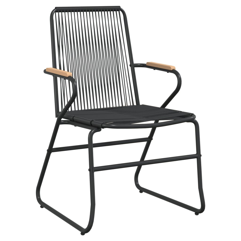 Vrtne stolice 4 kom crne 58 x 59 x 85,5 cm od PVC ratana