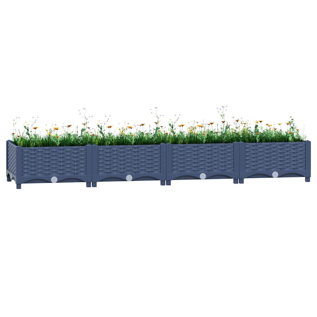 Povišena gredica 160x40x23 cm od polipropilena