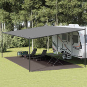 Tepih za šator 400 x 800 cm antracit HDPE