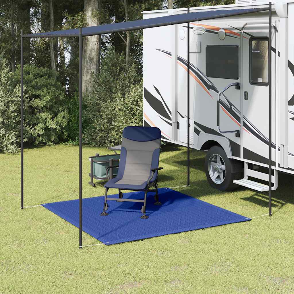 Tepih za šator 250 x 250 cm plavi HDPE