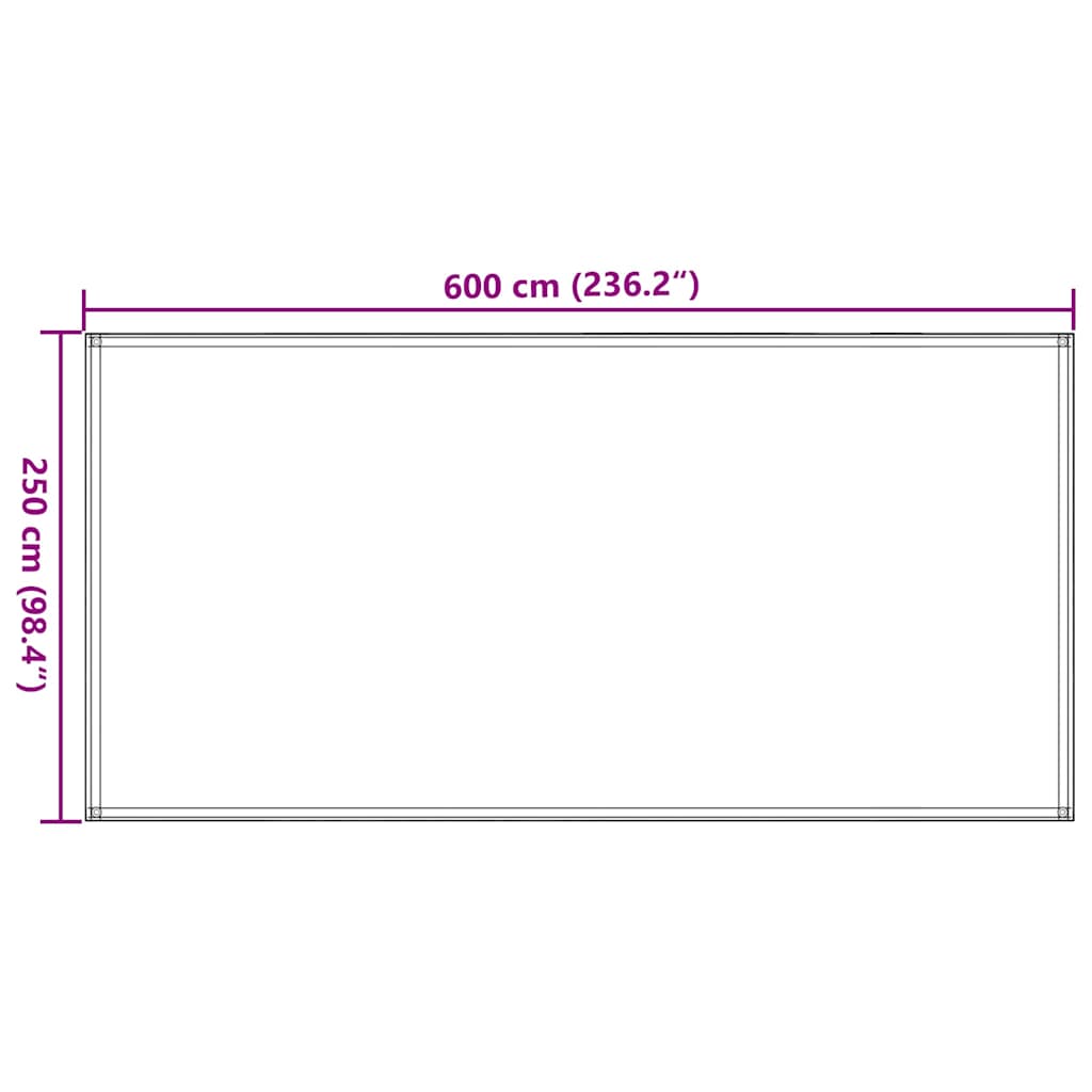 Tepih za šator 250 x 600 cm plavi HDPE