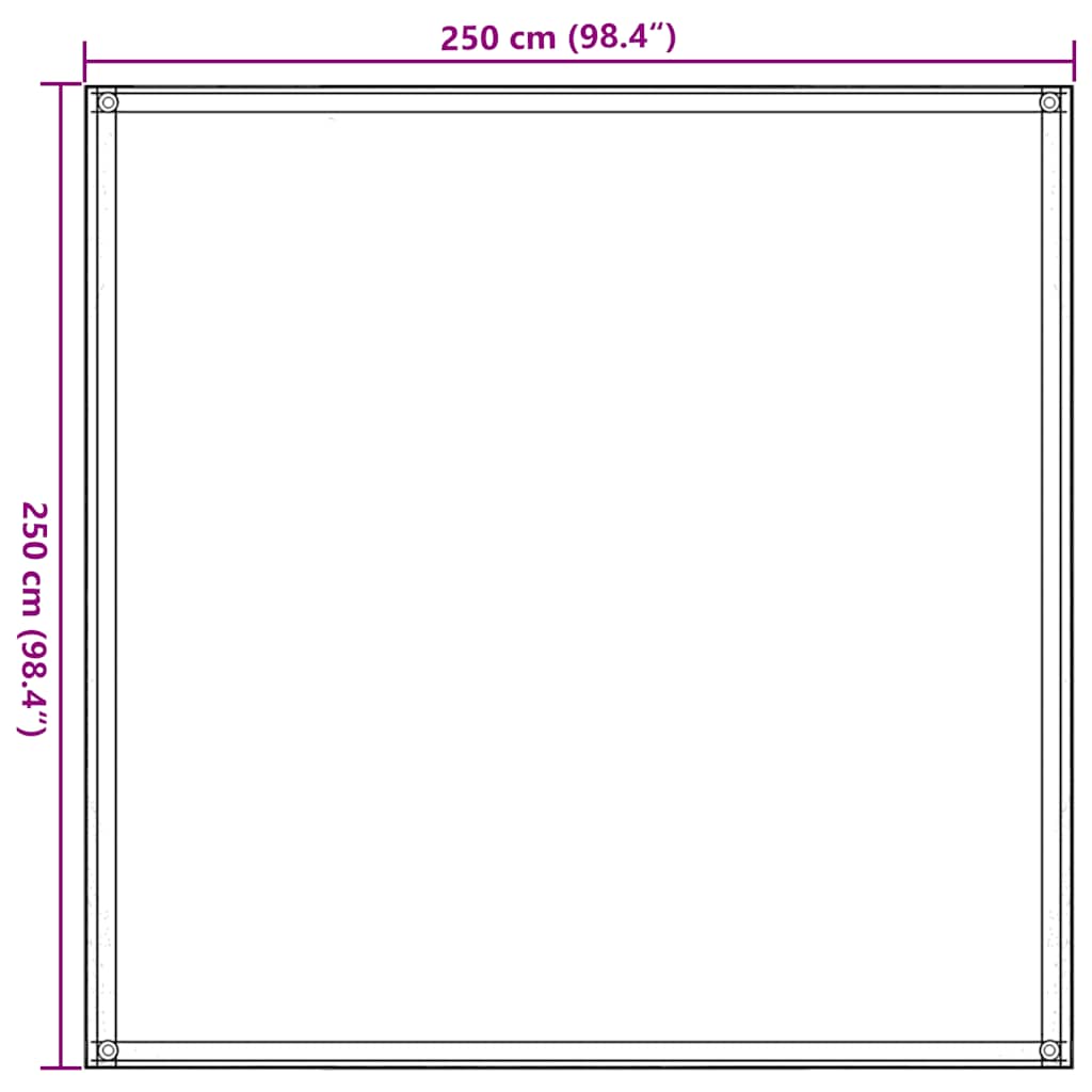 Tepih za šator bež 250 x 250 cm HDPE