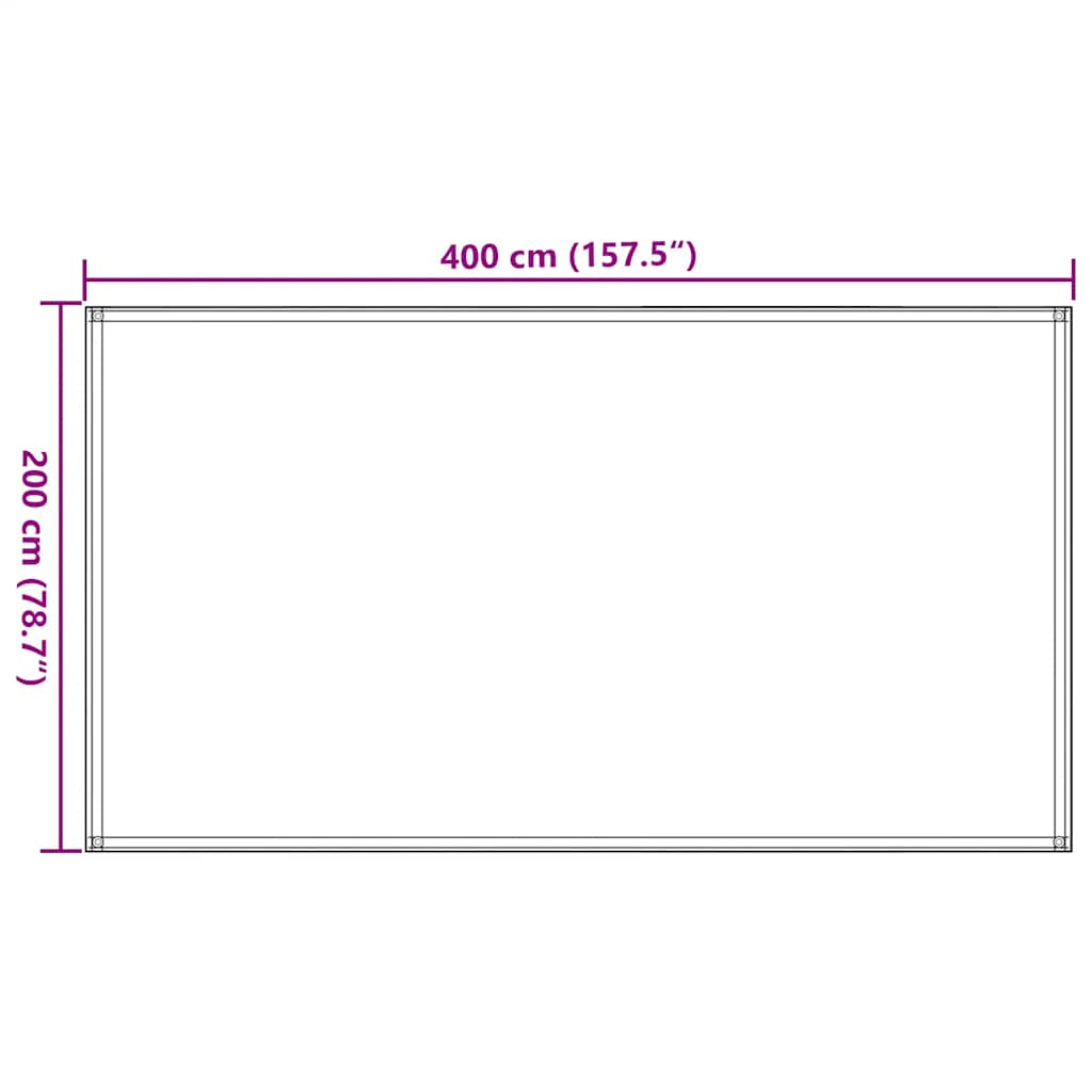Tepih za šator 200 x 400 cm crni