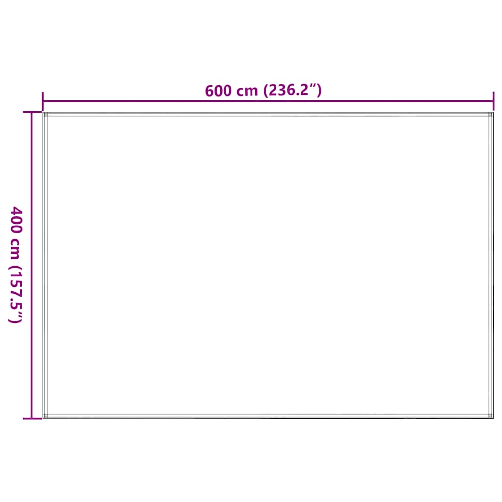 Tepih za šator 400 x 600 cm crni