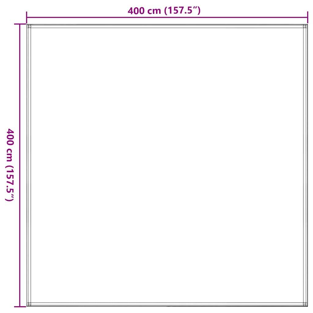 Tepih za šator 400 x 400 cm smeđi