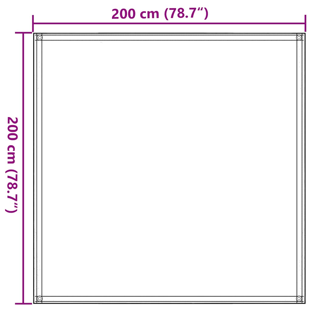 Tepih za šator 200 x 200 antracit i bijeli