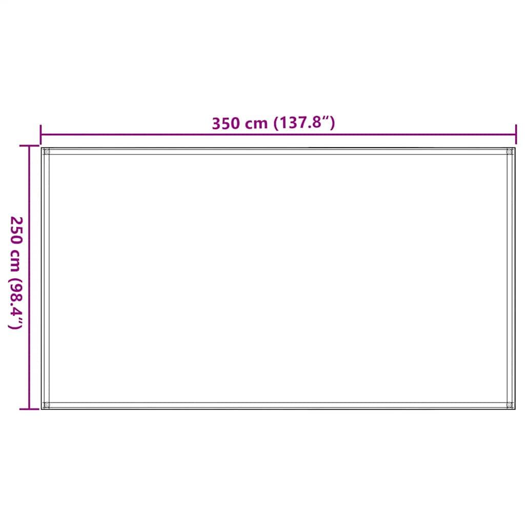 Tepih za šator 250 x 350 cm antracit i bijeli