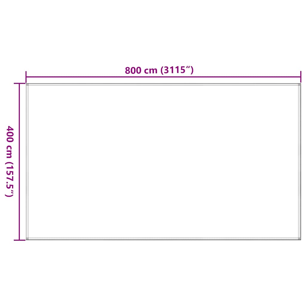 Tepih za šator antracit i bijeli 400 x 800 cm HDPE