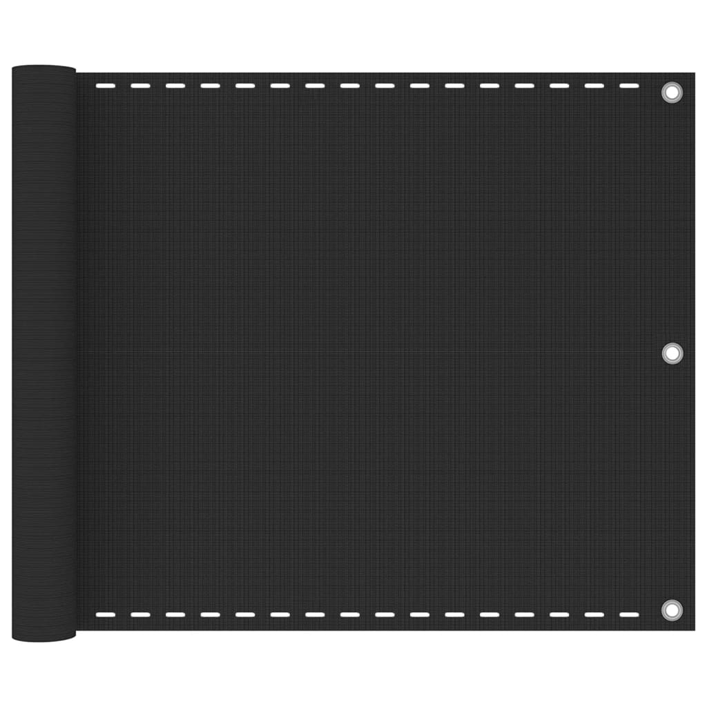 Balkonski zastor antracit 75 x 300 cm HDPE