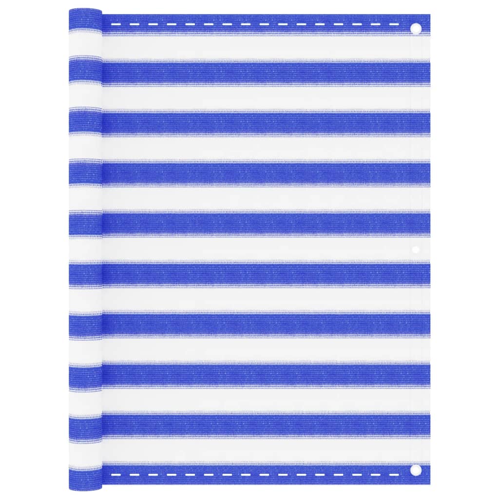 Balkonski zastor plavo-bijeli 120 x 500 cm HDPE