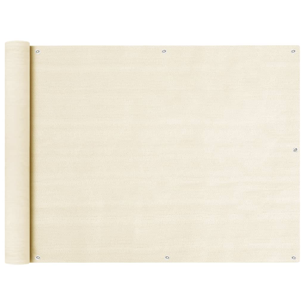 Balkonski zastor krem 90 x 600 cm HDPE