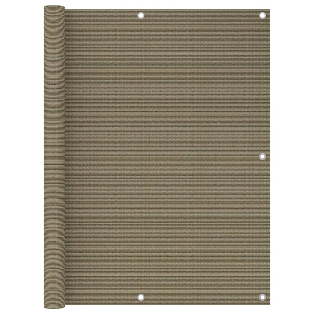 Balkonski zastor smeđe-sivi 120 x 600 cm HDPE