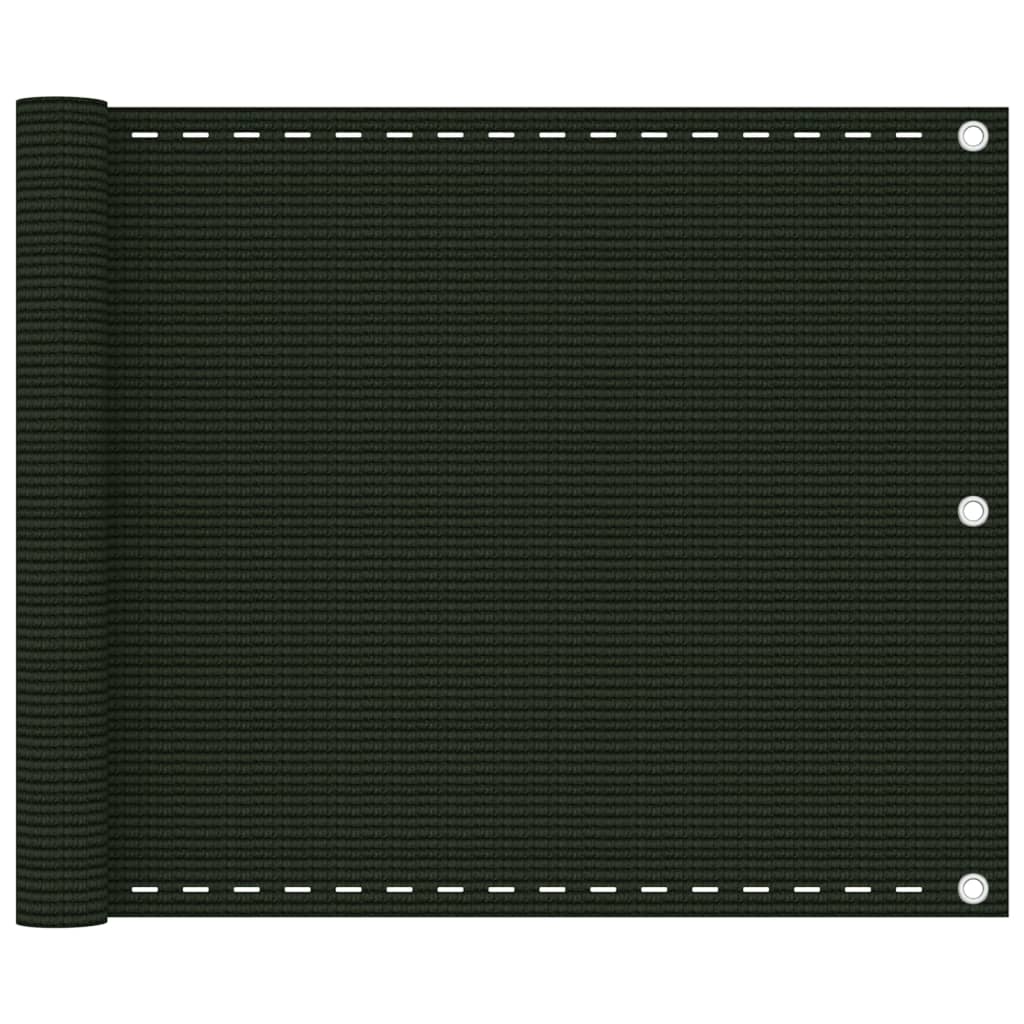 Balkonski zastor tamnozeleni 75 x 400 cm HDPE