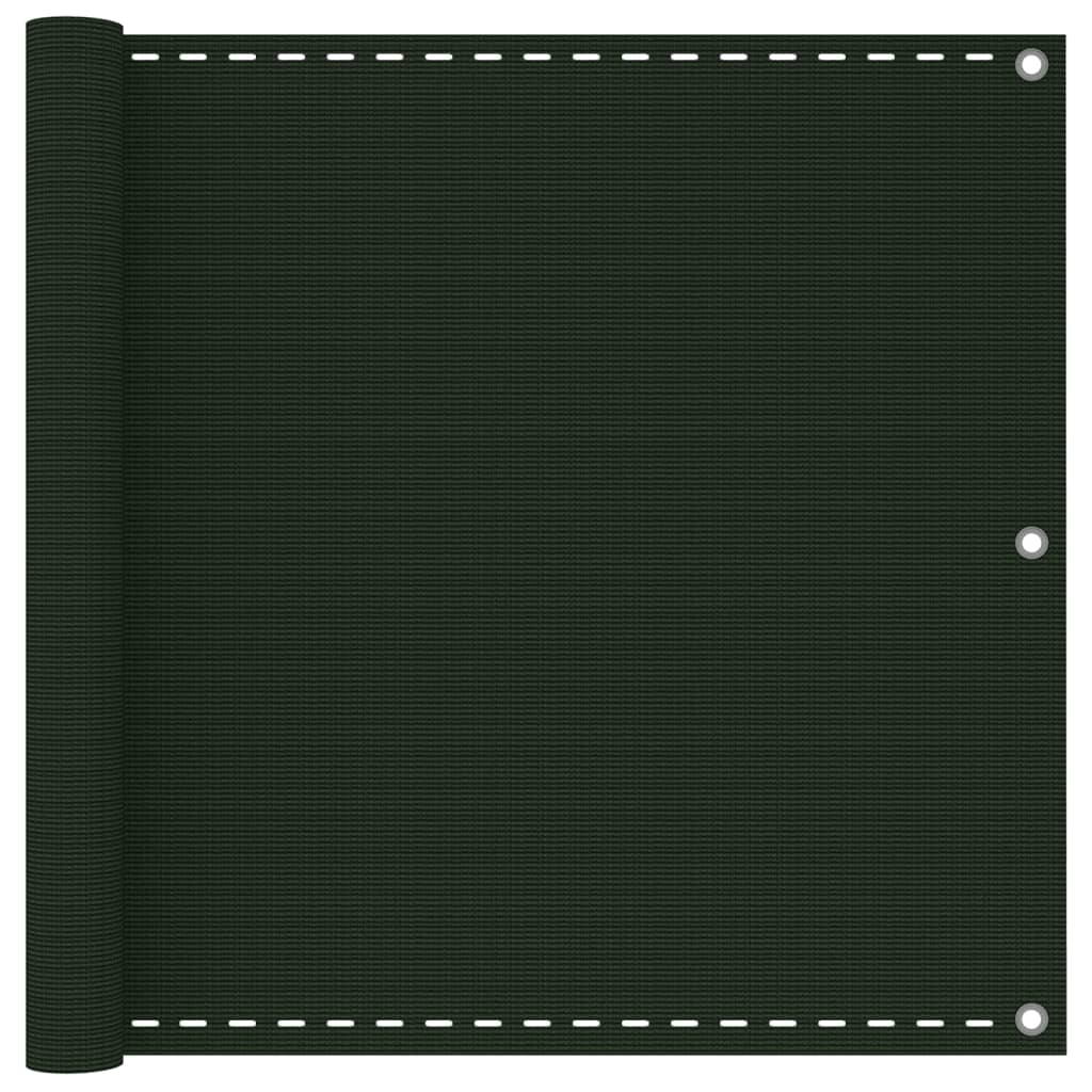 Balkonski zastor tamnozeleni 90 x 600 cm HDPE
