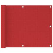 Balkonski zastor crveni 75 x 600 cm HDPE