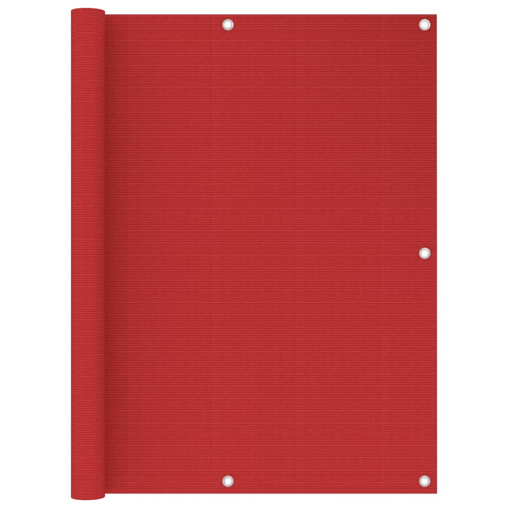 Balkonski zastor crveni 120 x 300 cm HDPE