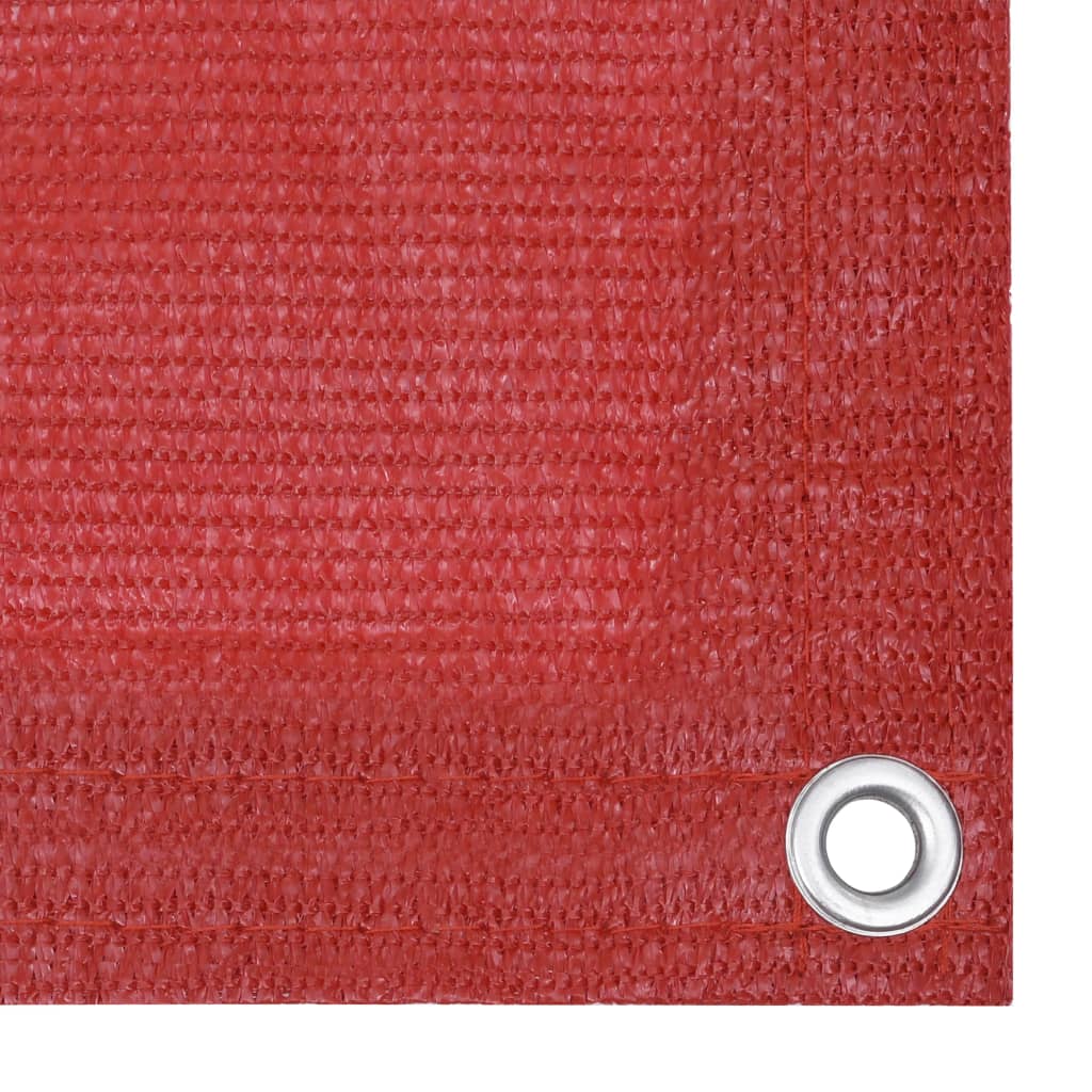 Balkonski zastor crveni 120 x 400 cm HDPE