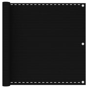 Balkonski zastor crni 90 x 300 cm HDPE