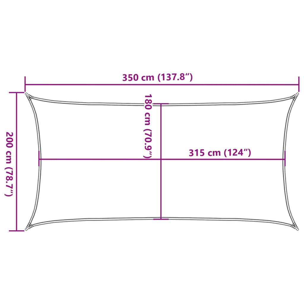 Jedro za zaštitu od sunca HDPE 2 x 3,5 m antracit