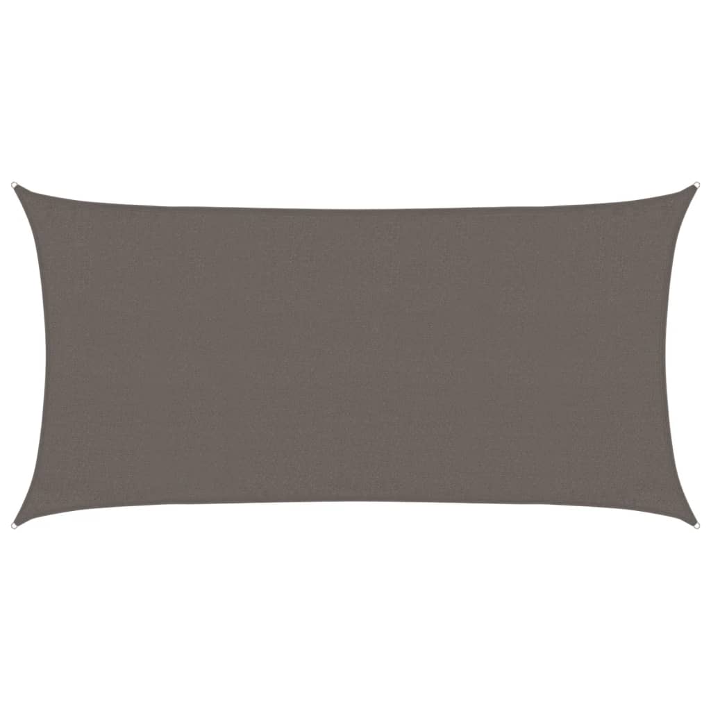 Jedro za zaštitu od sunca 160 g/m² antracit 3 x 6 m HDPE