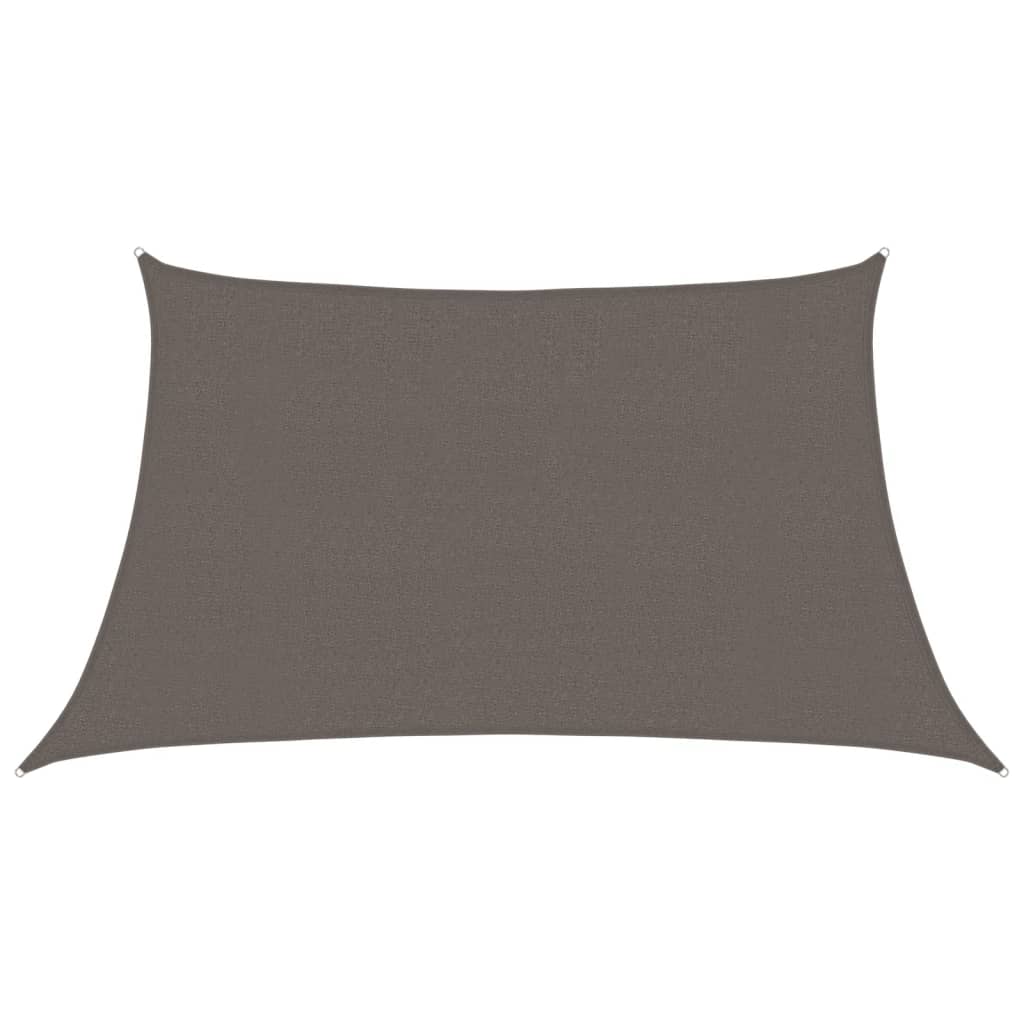 Jedro za zaštitu od sunca 160 g/m² antracit 3/4 x 2 m HDPE