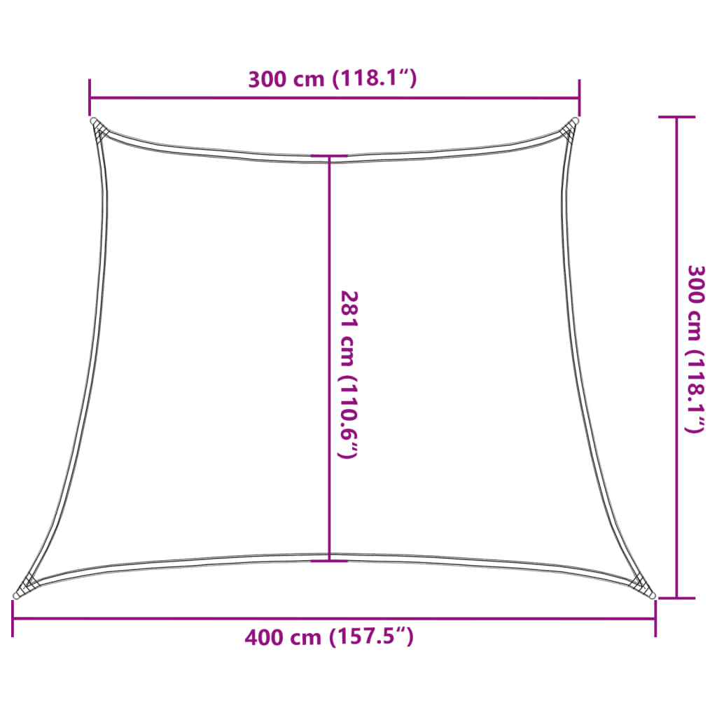 Jedro za zaštitu od sunca 160 g/m² bež 3/4 x 3 m HDPE