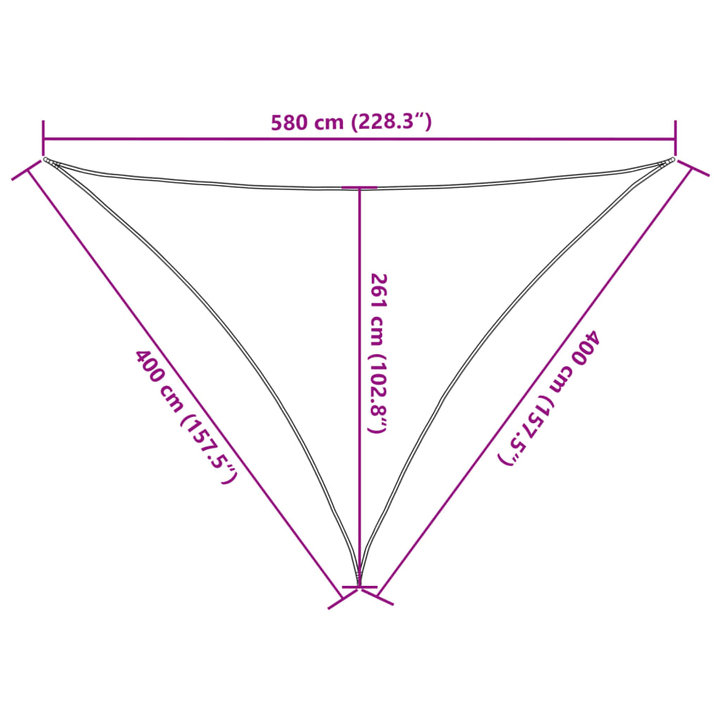 Jedro za zaštitu od sunca 160 g/m² krem 4 x 4 x 5,8 m HDPE