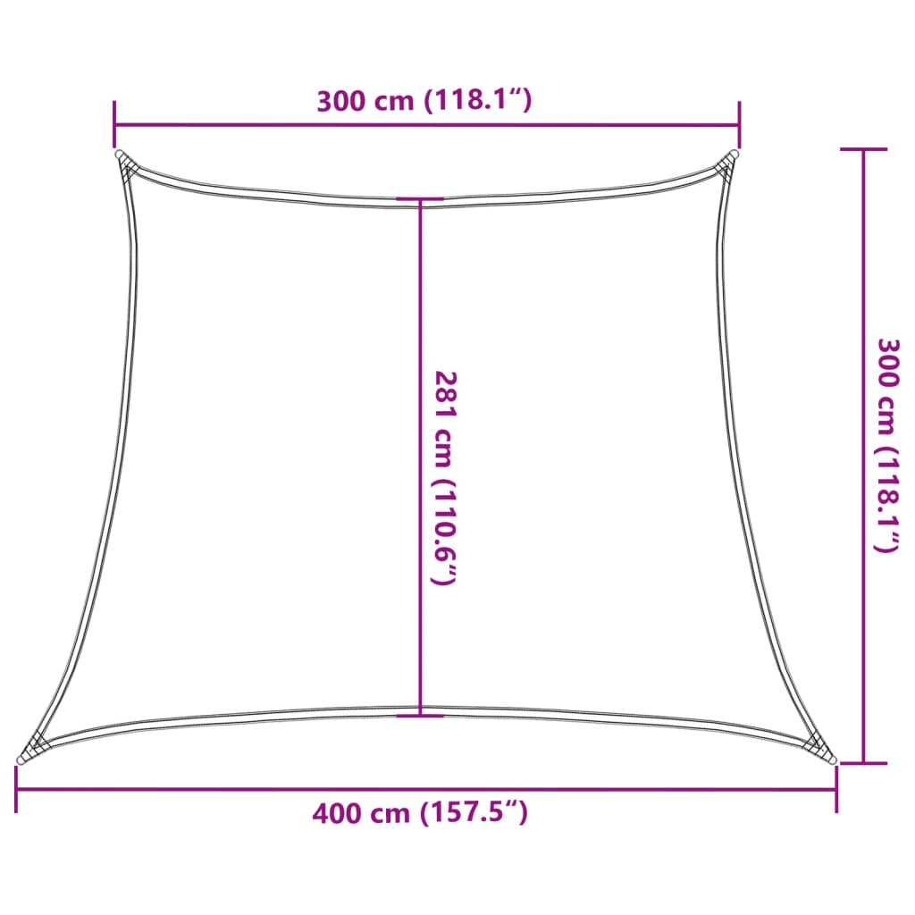 Jedro za zaštitu od sunca 160 g/m² krem 3/4 x 3 m HDPE