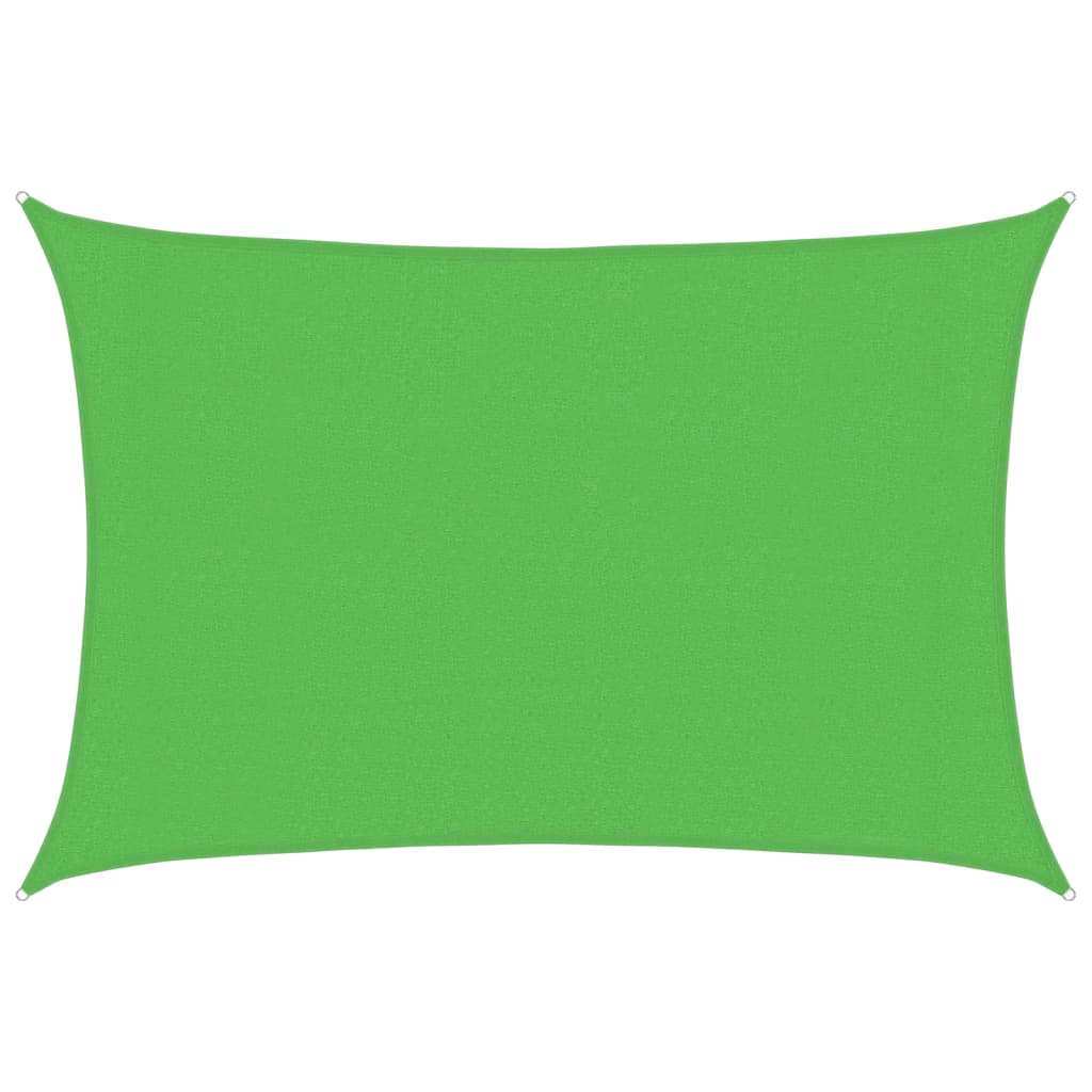 Jedro za zaštitu od sunca 160 g/m² svjetlozeleno 3 x 4 m HDPE