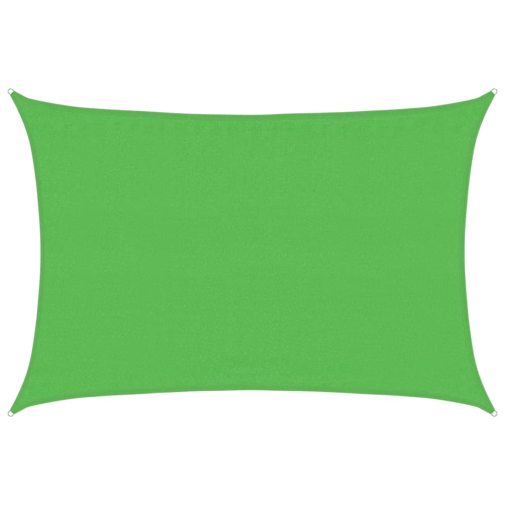 Jedro za zaštitu od sunca 160 g/m² svjetlozeleno 3,5 x 5 m HDPE